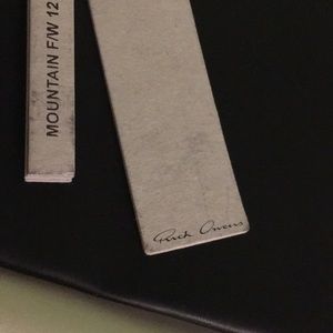 Rick Owens Black All Cowhide Leather Clutch